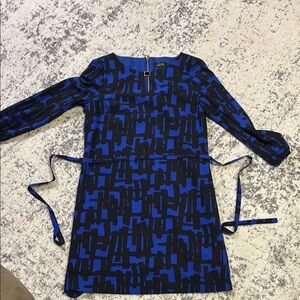 Blue and Black Patterned Dress